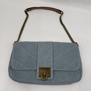 True Religion Blue Denim Style Purse Handbag